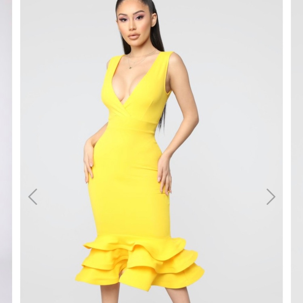 Yellow Ruffle Dress